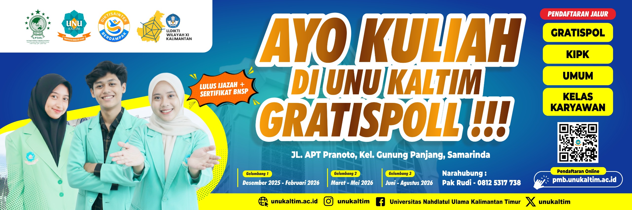 Kampus Universitas Nahdlatul Ulama Kalimantan Timur - PMB UNU Kaltim